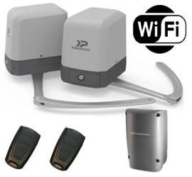 Powertech PA250 kétszárnyú kapunyitó szett + beépített wifis egységgel